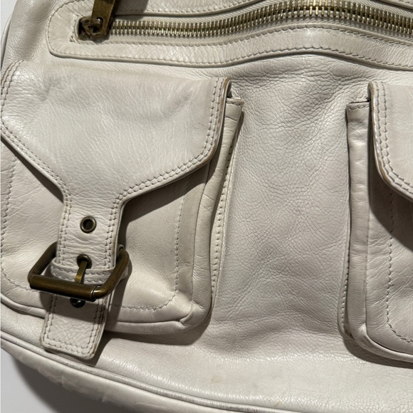 Marc Jacobs Vintage Y2K Stella Leather Satchel Cream  Brass Hardware Rare - Picture 2 of 16